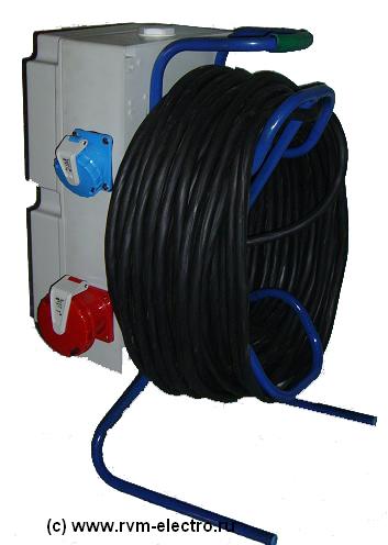 Модернизированная металлическая стойка для намотки кабеля РВМ Электромаркет
