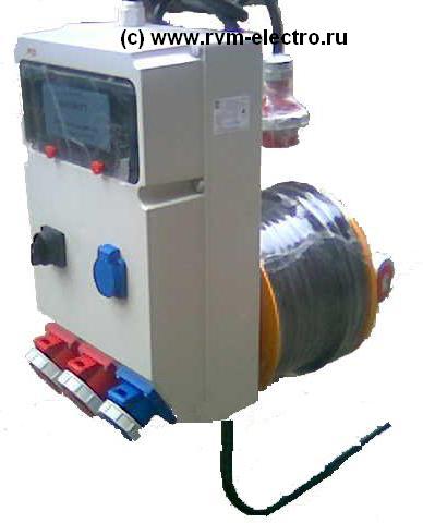 Удлинитель электрический РВМ Электро с кулачковым выключателем и блоком распределения и защиты 380В/220В